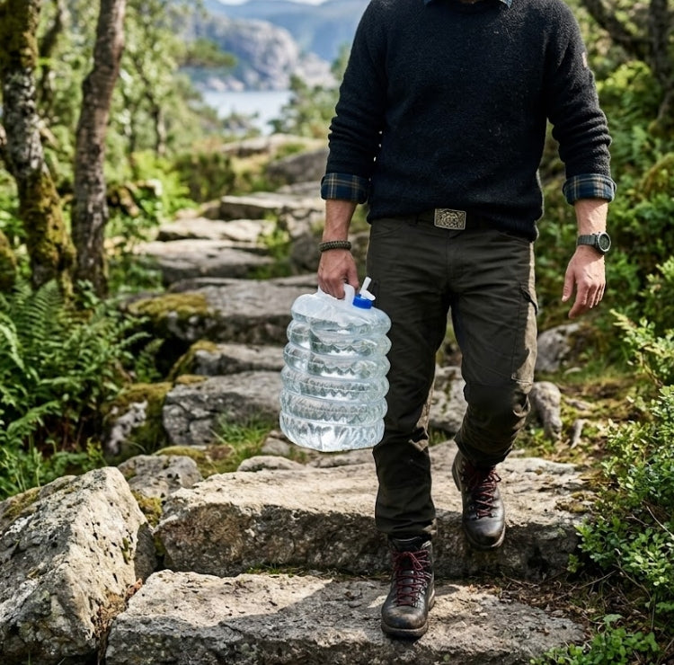 Sammenleggbar vannkanne 15L – enkel lagring av drikkevann