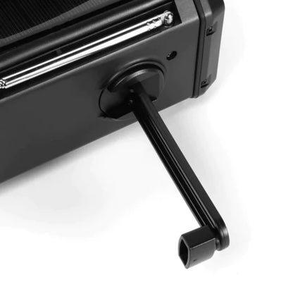 Nødradio – 10 000 mAh innebygd powerbank, lommelykt og veivgenerator