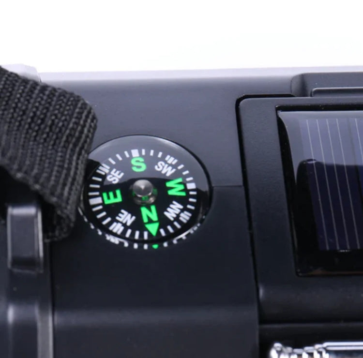 Nødradio – 10 000 mAh innebygd powerbank, lommelykt og veivgenerator