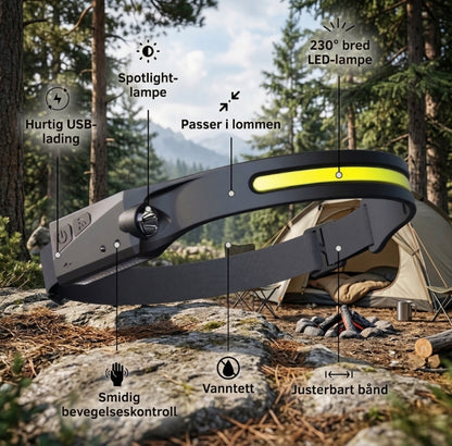 LED hodelykt 230° – med sensorstyring